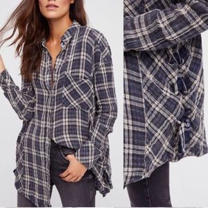 Free People Lace Up Flannel